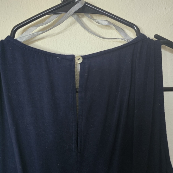 Daniel Rainn Navy Blue Sleeveless Embroidered Boho Tank Top Size Petite Small - Picture 4 of 7